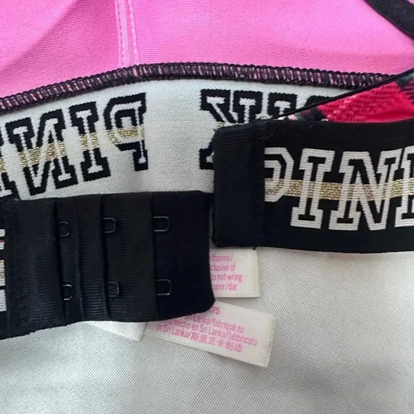 Pink Victoria’s Secret red plaid wear anywhere lightly lined bra size 34A - Picture 9 of 12